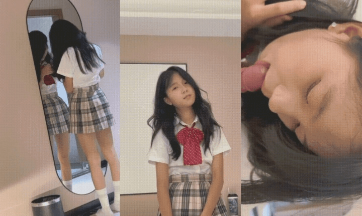 乖巧懂事反差穿新买的JK制服口交做爱
