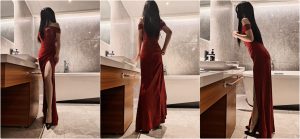 主持人女神穿礼服操带一屁股精液