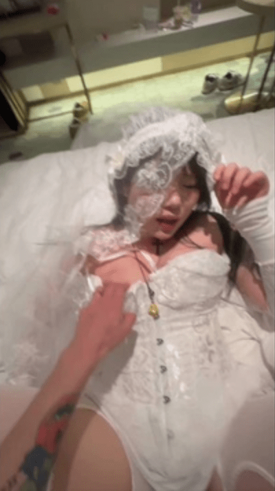 山东符文小妹三人行洁白头纱NTR