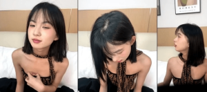 清纯大一小骚妹民宿与2男人玩淫乱