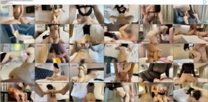 [MP4/2.3G]Kyara與奶大臀翹女友日常性愛自拍檔：欲女母狗穿連體情趣網襪跳蛋逗弄騷穴各種姿勢抽插內射 .SD