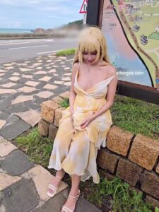 [MP4/ 1.01G] 最新流出，大奶美鲍颜值女模慕慕Momo毛毛喵大尺度作品，COS随风飞舞景区露出