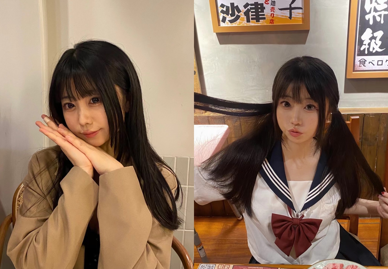 清纯刘海大学生校外调教成小母狗
