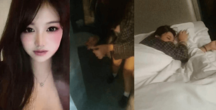 迷玩牛仔白袜妹扒眼舔脚针刺导尿夹舌