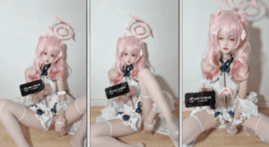 极品少萝Cos碧蓝档案下江小春脸穴同框