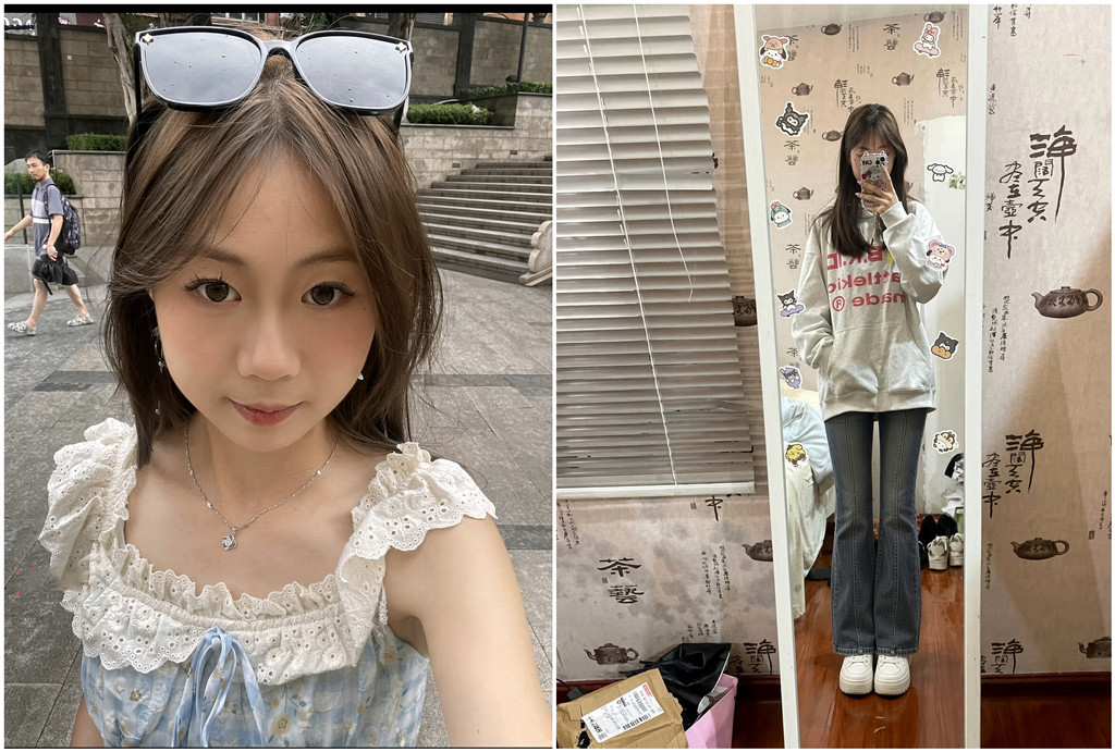 武汉清纯女大黑网袜白色蕾丝花腿边被抓着抽